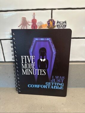 🔥 3/$10 BUNDLE DEAL! 🔥 Wednesday 'Five More Minutes' Spiral Notebook